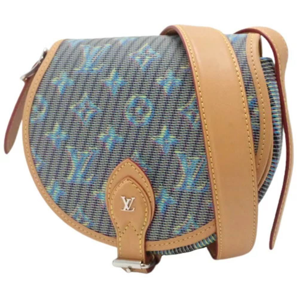 Louis Vuitton Pop Tambourin Calf Blue Diagonal Shoulder Bag